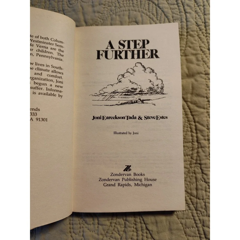A Step Further 1978 Paperback Joni Eareckson Steve Estes Vintage‎ Inspirational